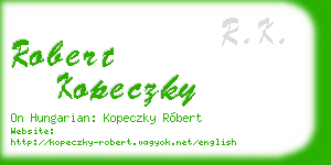 robert kopeczky business card