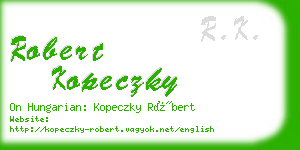 robert kopeczky business card